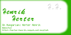 henrik herter business card